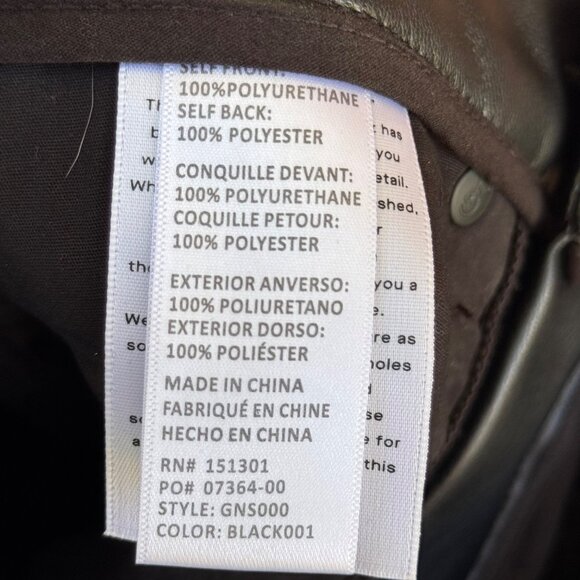 NWT Good American Womens Size 2/26 Black Faux Leather Straight Leg Pocket Pants - Picture 7 of 11